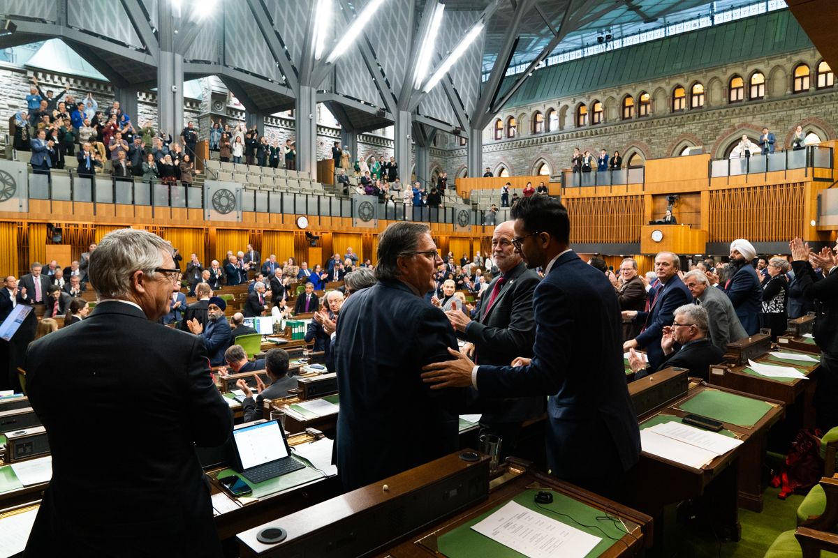 Sameer Zuberi stands up to vote on his PMB / se lève pour voter sur son projet de loi 

 Ottawa, Ontario, on February 1, 2023. 

© HOC-CDC
Credit: Bernard Thibodeau, House of Commons Photo Services